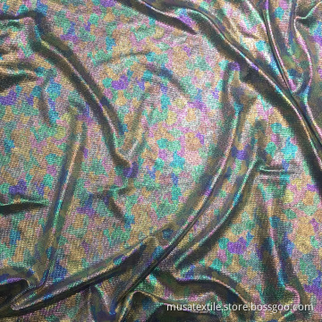 Customization Metallic Bullet Gold Knit Polyester Fabric